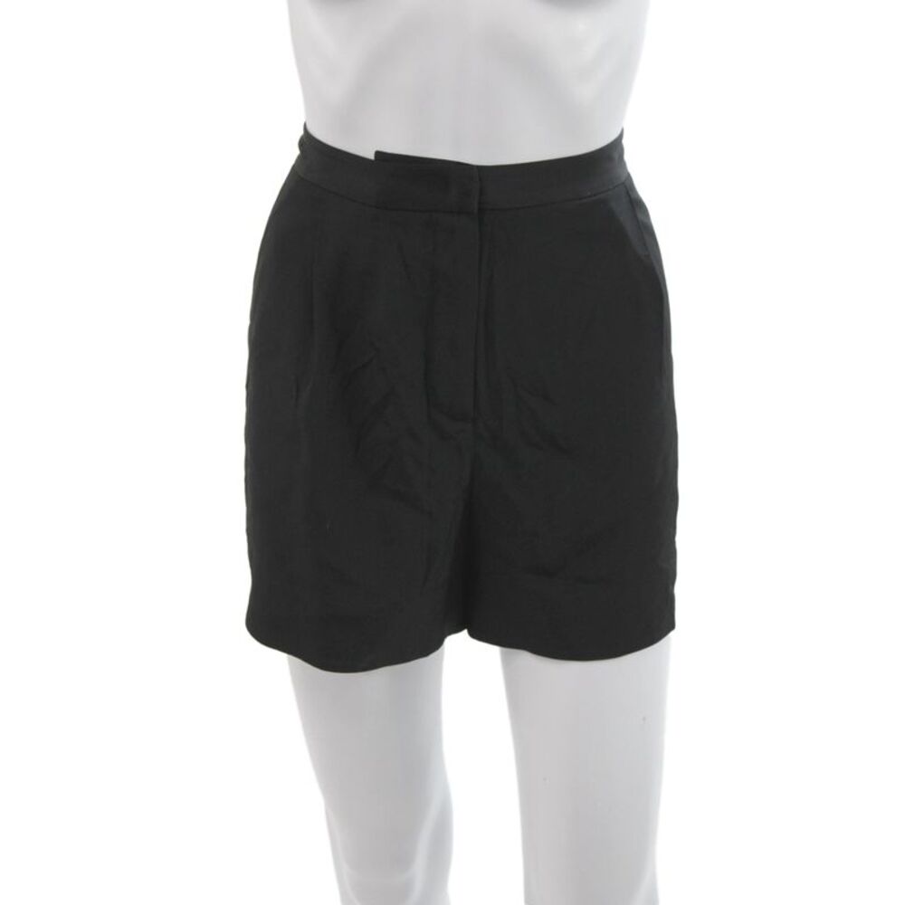 Vince Women Chino Silk Shorts Black Button Closure Size 12